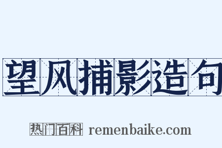 望风捕影造句是什么意思的图片